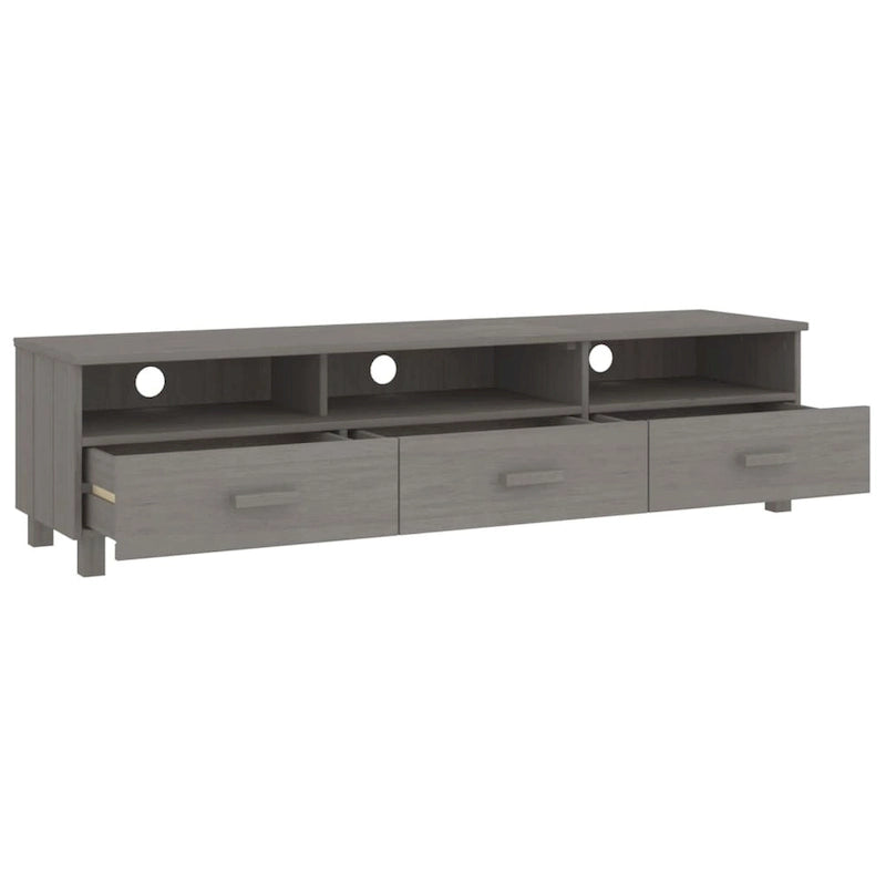 vidaXL Meuble TV Console Meuble de Rangement Buffet Pin Massif HAMAR - 158x40x40 cm