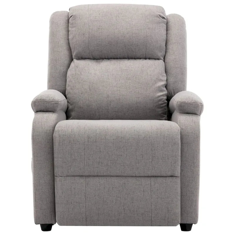 vidaXL Fauteuil de massage tissu gris clair - 71 x 92 x 96 cm