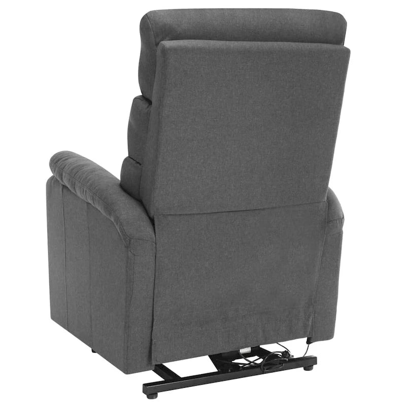 vidaXL Fauteuil inclinable de massage à levage électrique Tissu gris clair - 28,7 x 35,6 x 40,4