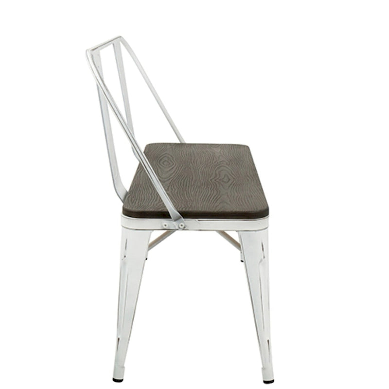 Banc 42 Espresso Bambou avec Support Blanc