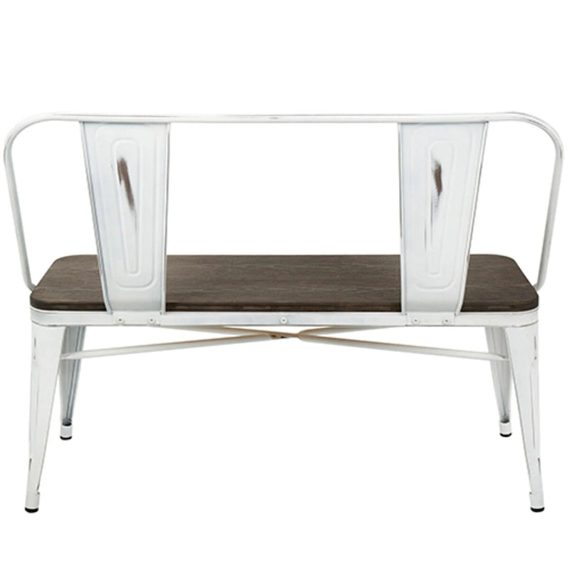 Banc 42 Espresso Bambou avec Support Blanc