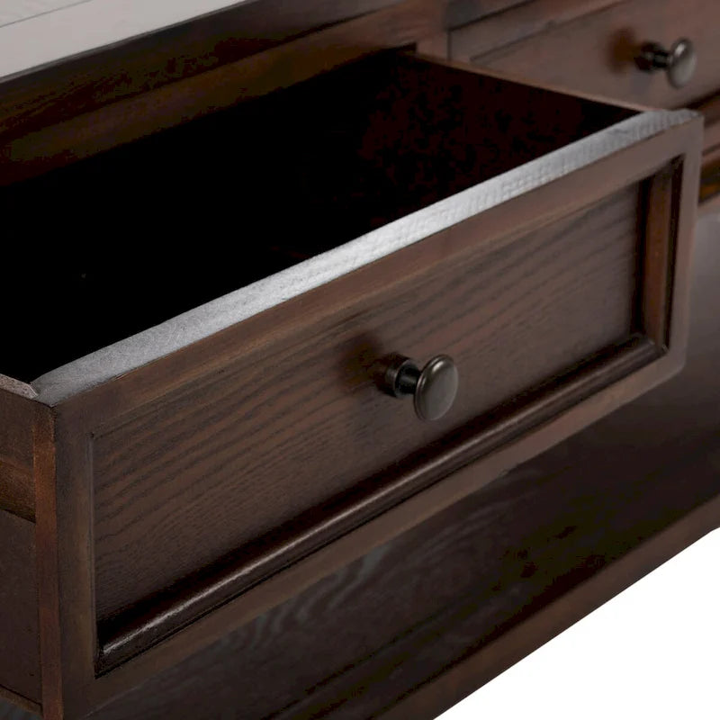 Table basse rectangulaire traditionnelle Tressie Sepia de SAFAVIEH - 54 x 23,6 x 19,3 - 54Lx24Px19H