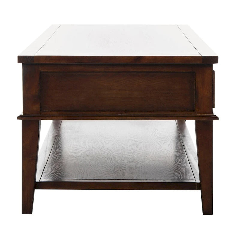Table basse rectangulaire traditionnelle Tressie Sepia de SAFAVIEH - 54 x 23,6 x 19,3 - 54Lx24Px19H