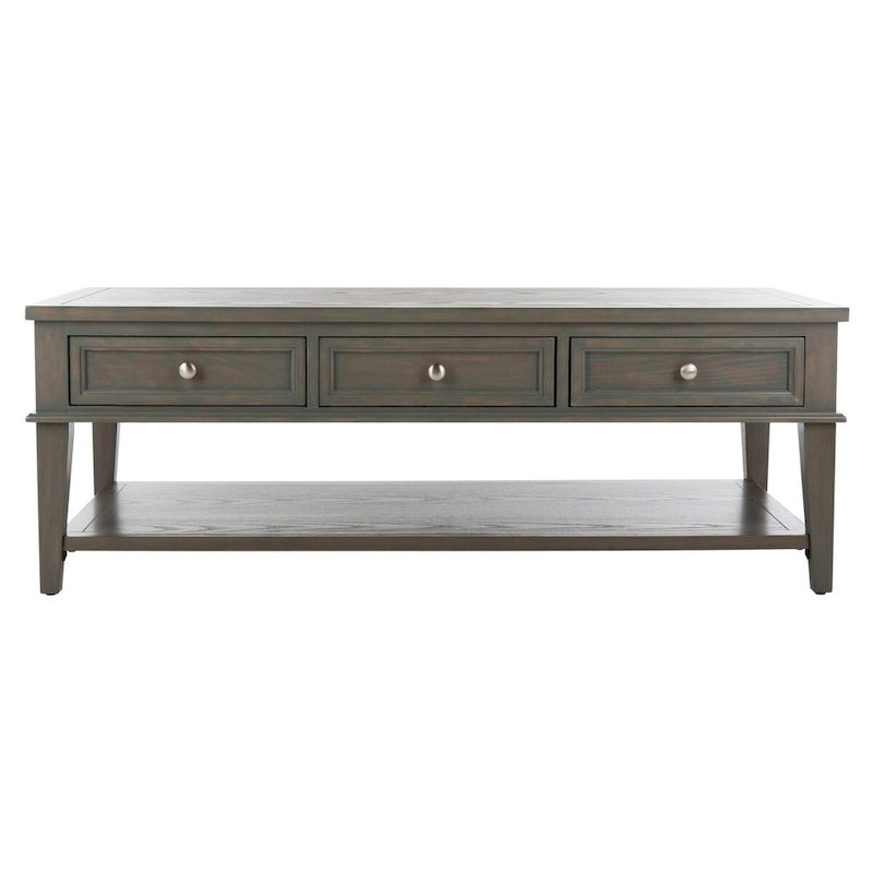 Table basse rectangulaire traditionnelle Tressie Sepia de SAFAVIEH - 54 x 23,6 x 19,3 - 54Lx24Px19H