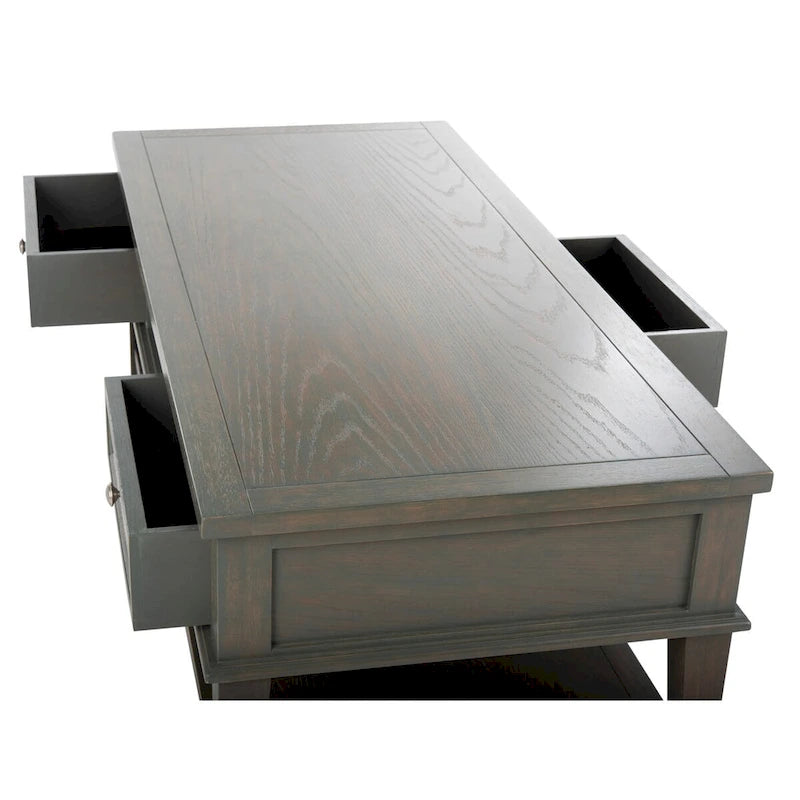 Table basse rectangulaire traditionnelle Tressie Sepia de SAFAVIEH - 54 x 23,6 x 19,3 - 54Lx24Px19H