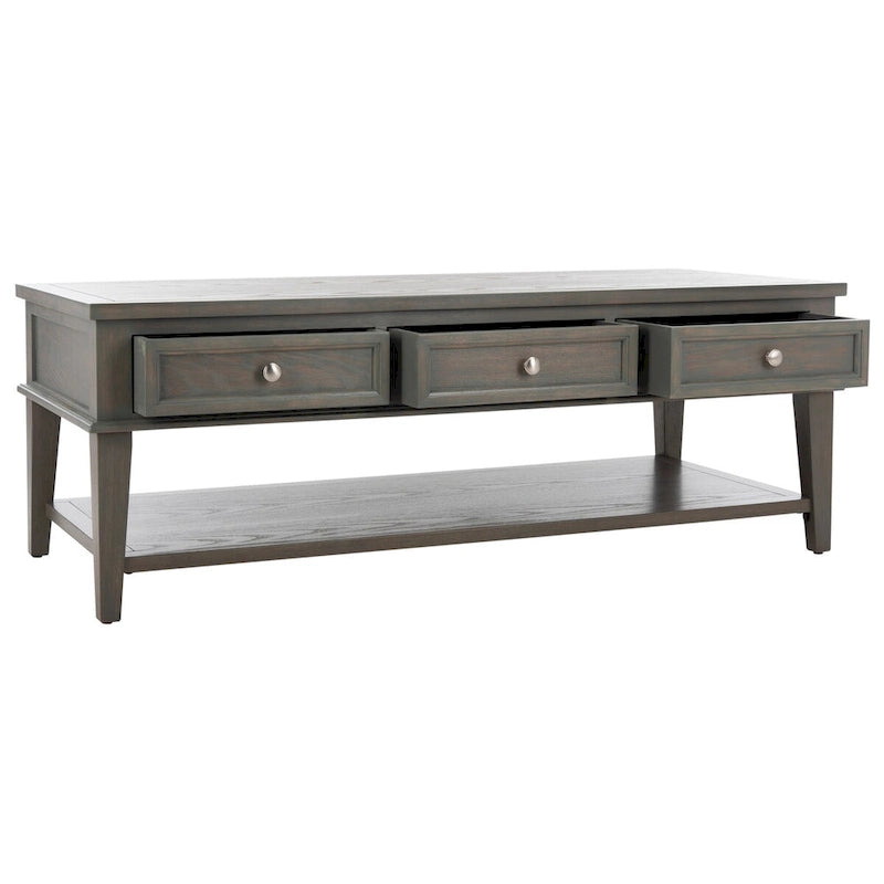 Table basse rectangulaire traditionnelle Tressie Sepia de SAFAVIEH - 54 x 23,6 x 19,3 - 54Lx24Px19H