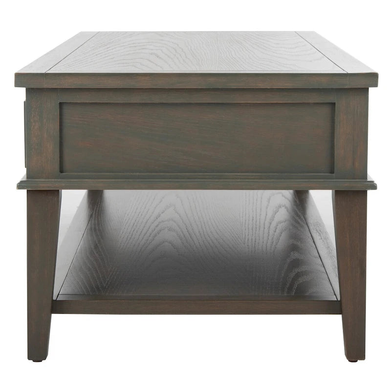 Table basse rectangulaire traditionnelle Tressie Sepia de SAFAVIEH - 54 x 23,6 x 19,3 - 54Lx24Px19H