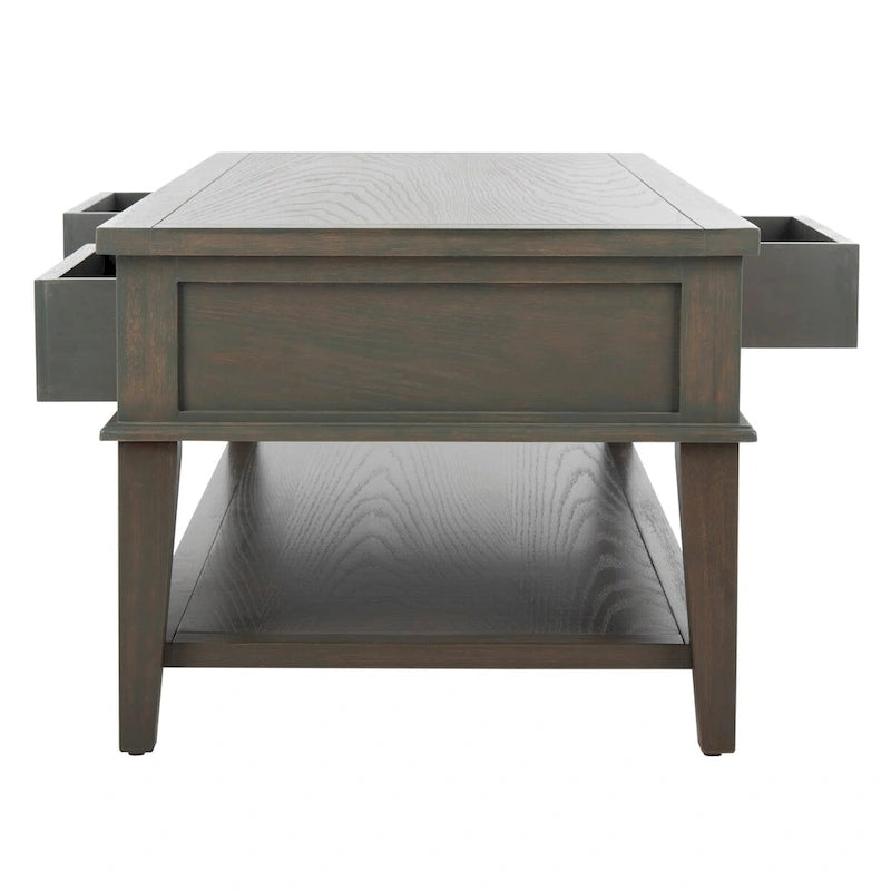 Table basse rectangulaire traditionnelle Tressie Sepia de SAFAVIEH - 54 x 23,6 x 19,3 - 54Lx24Px19H