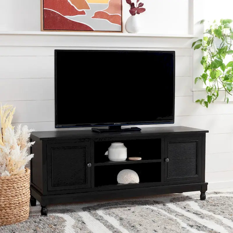 Meuble TV SAFAVIEH Ashlea 2 portes 1 étagère - 47 L x 16 P x 20 H - 47Lx16Px20H