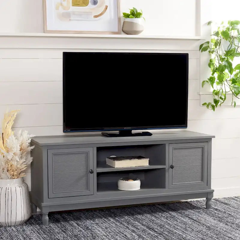 Meuble TV SAFAVIEH Ashlea 2 portes 1 étagère - 47 L x 16 P x 20 H - 47Lx16Px20H
