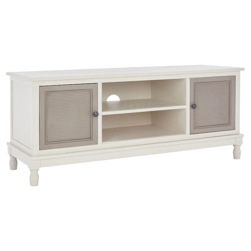Meuble TV SAFAVIEH Ashlea 2 portes 1 étagère - 47 L x 16 P x 20 H - 47Lx16Px20H