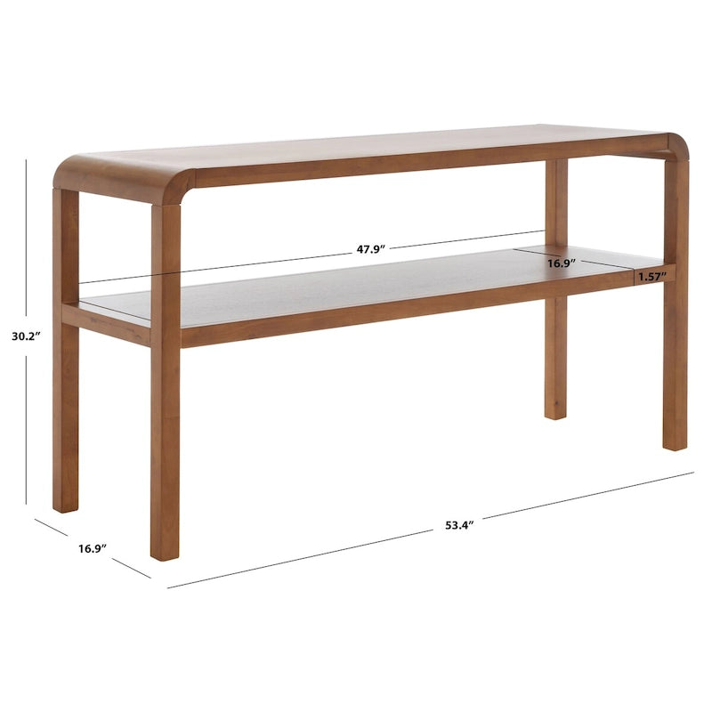 SAFAVIEH Maybell - Console 2 plateaux - 32 L x 15 P x 30 H - 53Lx17Px30H