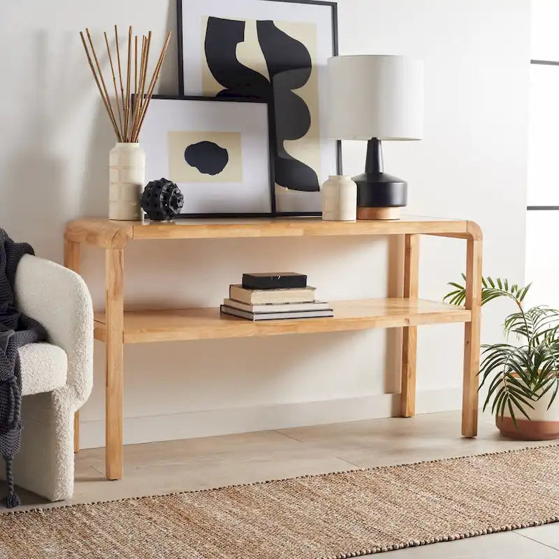 SAFAVIEH Maybell - Console 2 plateaux - 32 L x 15 P x 30 H - 53Lx17Px30H