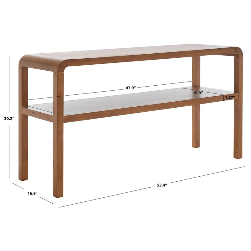 SAFAVIEH Maybell - Console 2 plateaux - 32 L x 15 P x 30 H - 53Lx17Px30H