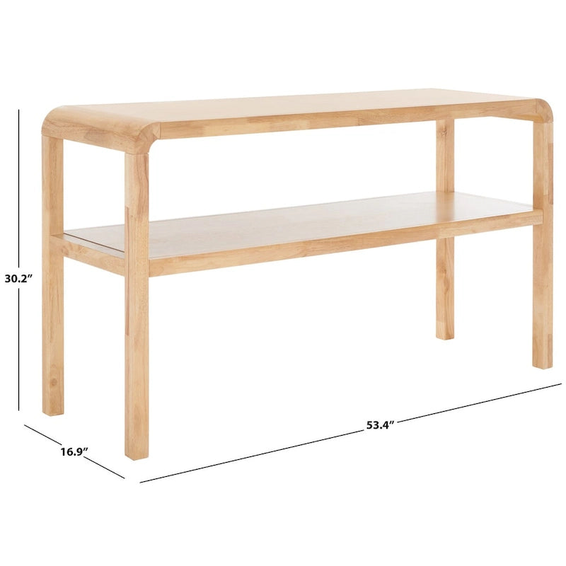 SAFAVIEH Maybell - Console 2 plateaux - 32 L x 15 P x 30 H - 53Lx17Px30H