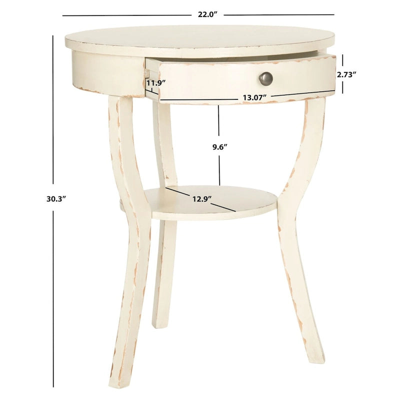 Table d'appoint Mercedes de SAFAVIEH - 22 x 22 x 30,3 - 22 larg. x 22 prof. x 30 haut.