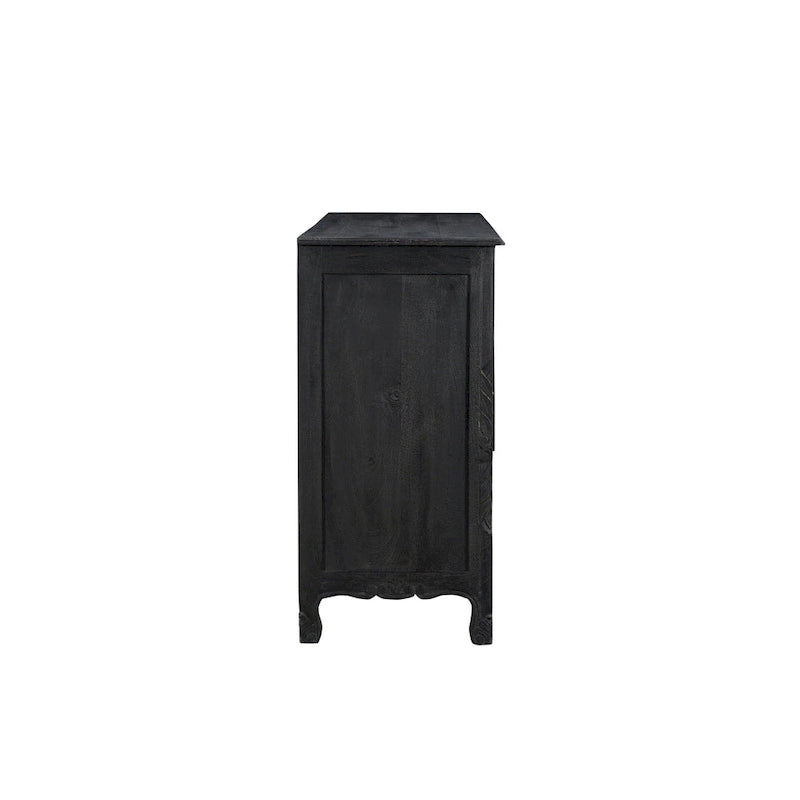 Commode à 7 tiroirs en bois sculpté Florence Floral
