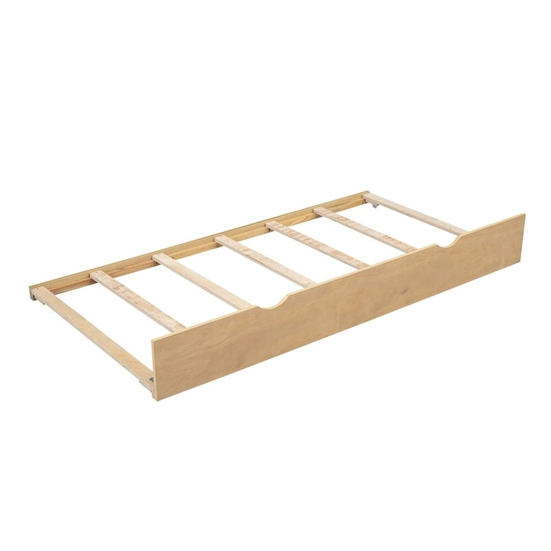 Lit de repos double avec lit gigogne, armoires de rangement et ports USB