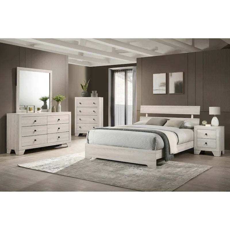 Annis 6 Piece White Platform Bedroom Set