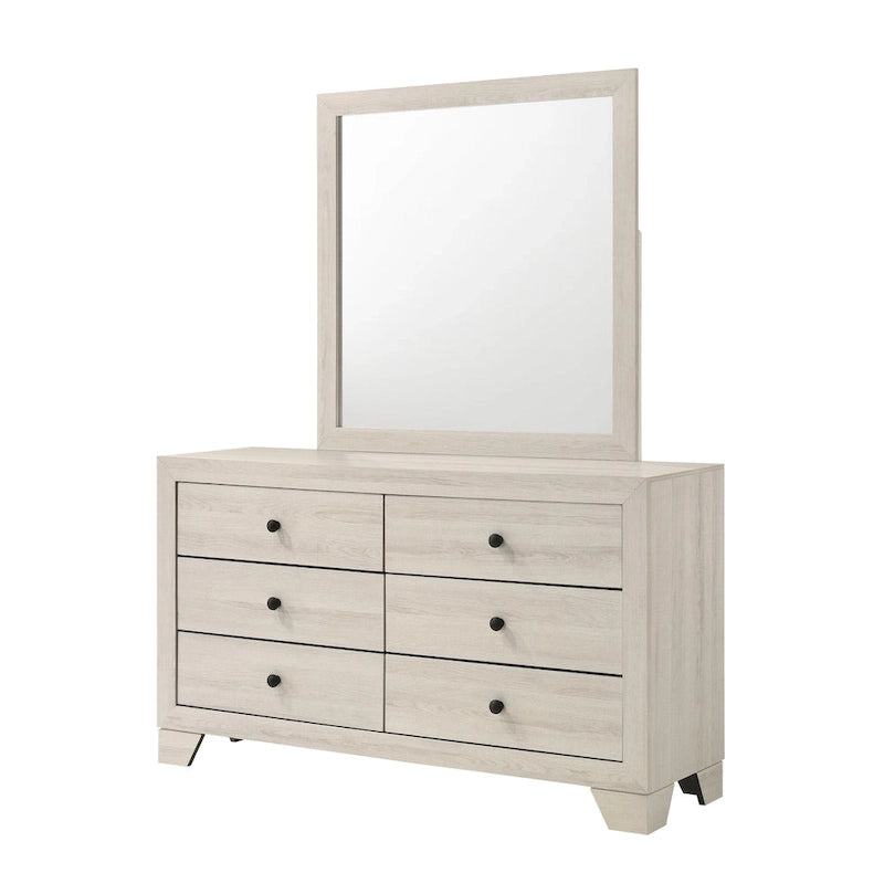 Chambre à coucher Annis 6 pièces plateforme blanche