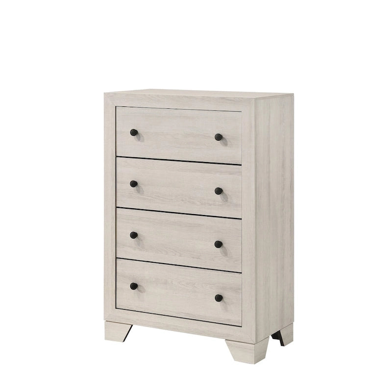 Chambre à coucher Annis 6 pièces plateforme blanche