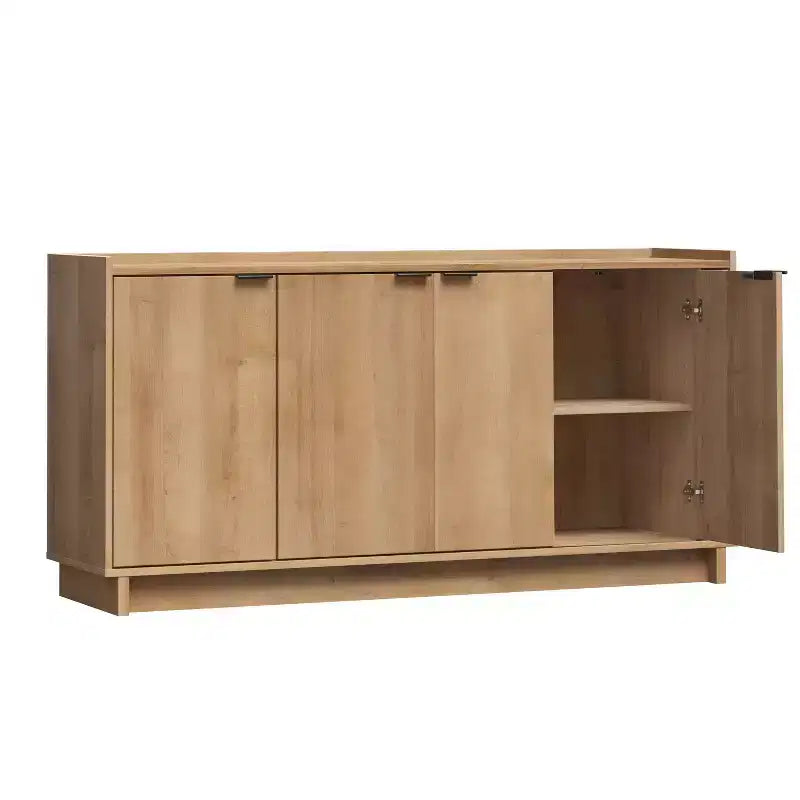 Console/Meuble de Rangement Contemporain 4 Portes, Noir