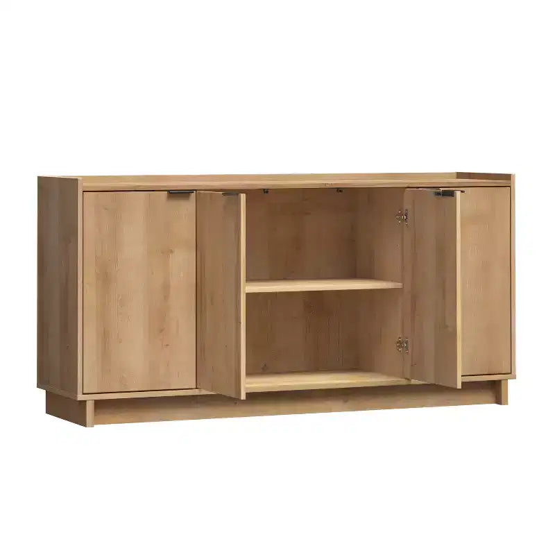 Console/Meuble de Rangement Contemporain 4 Portes, Noir