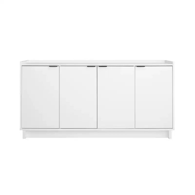 Console/Meuble de Rangement Contemporain 4 Portes, Noir