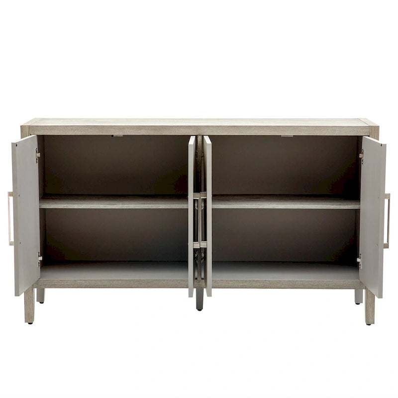 Meuble de rangement, buffet en bois avec étagères pour le salon