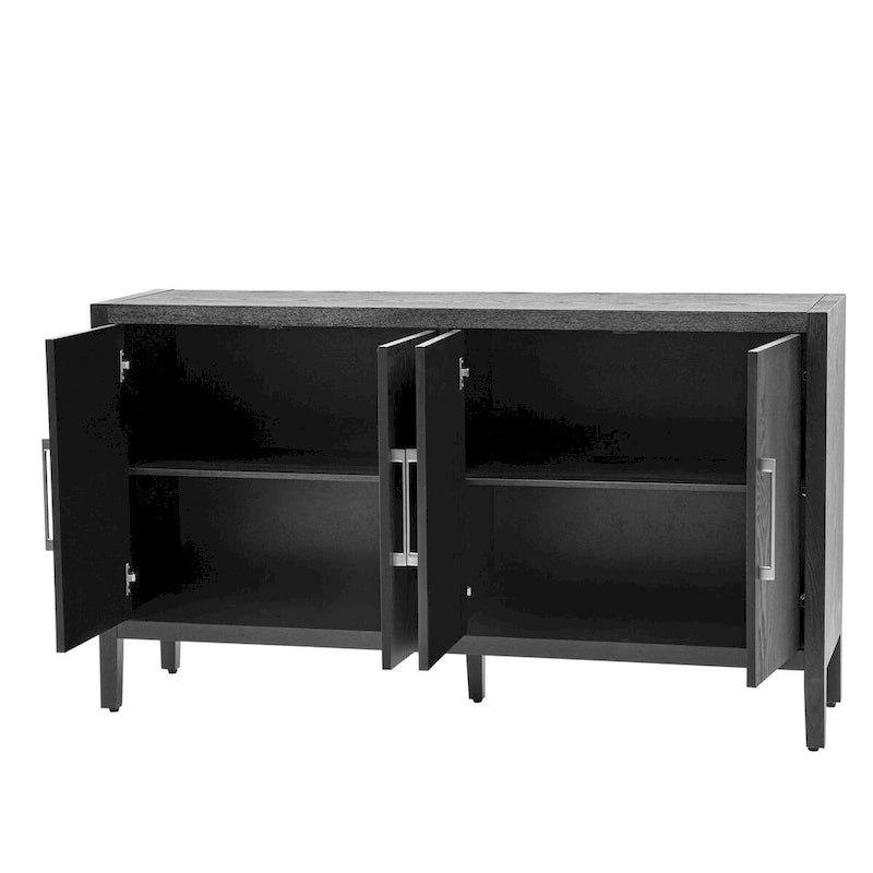 Meuble de rangement, buffet en bois avec étagères pour le salon