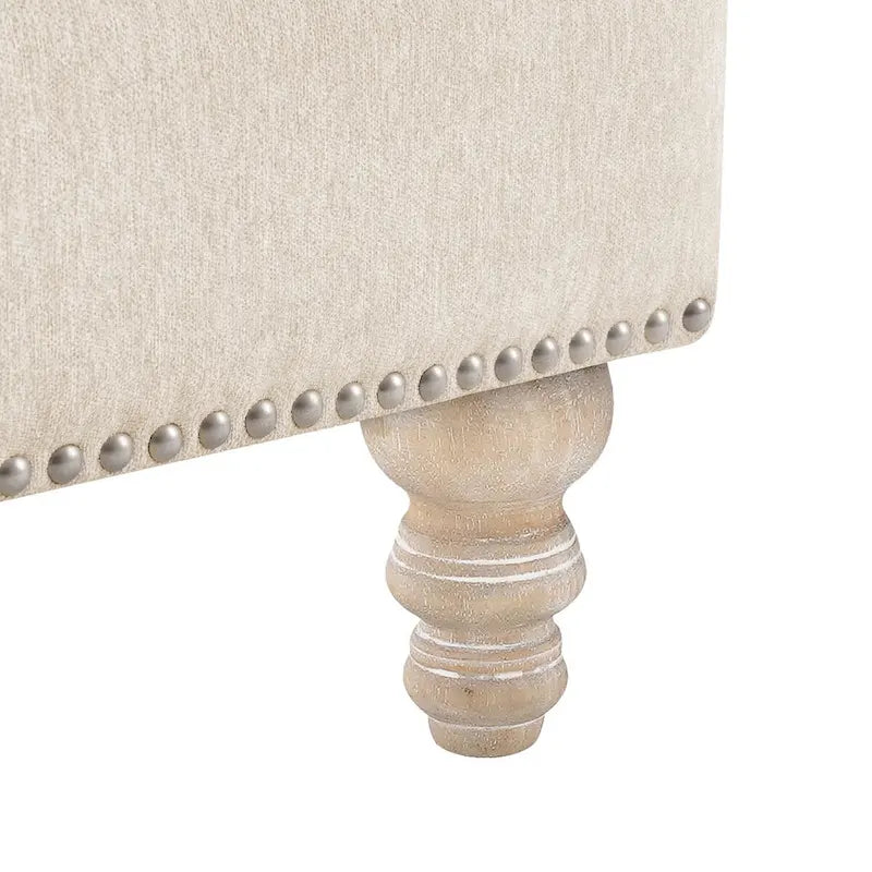 Fauteuil moderne rembourré avec structure en bois massif et coussin lombaire pour salon