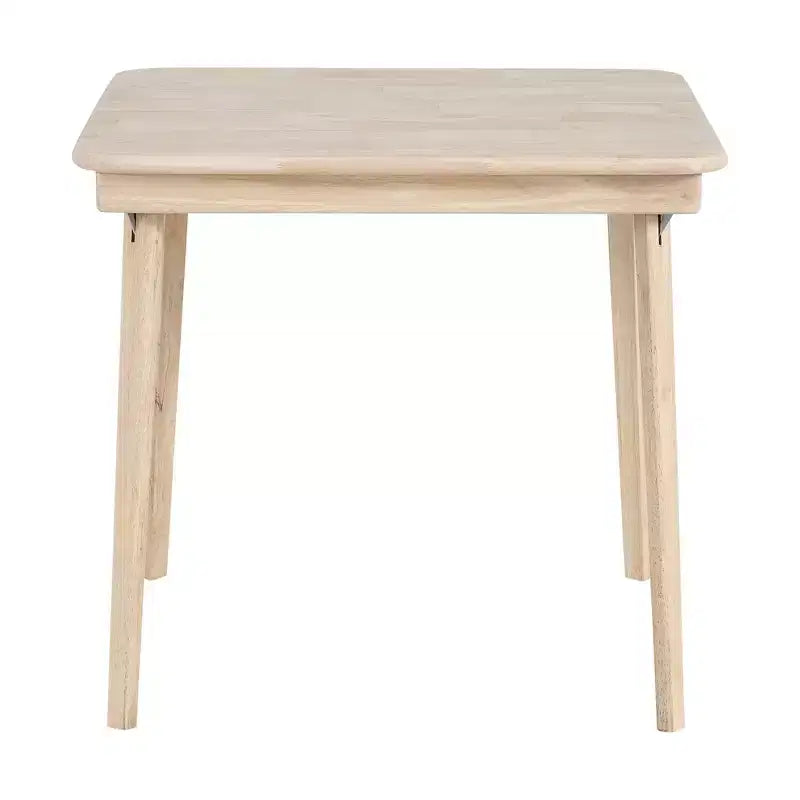 Table de jeu pliante classique en bois massif à bord droit, cadre non fini