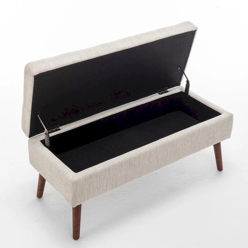 Banc de rangement avec banc de rangement pour chambre à coucher, banc de bout de lit, banc de pied de lit, banc d'entrée, banc ottoman de rangement