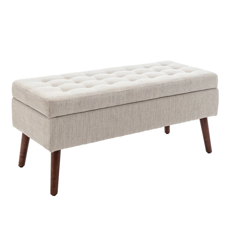 Banc de rangement avec banc de rangement pour chambre à coucher, banc de bout de lit, banc de pied de lit, banc d'entrée, banc ottoman de rangement
