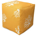 Pouf cube Majestueux corail intérieur/extérieur