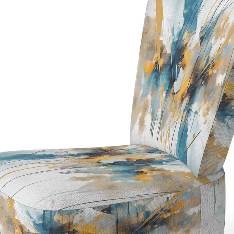 Designart Chaise d'appoint rembourrée minimaliste élégante sarcelle et or et fauteuil moderne et contemporain - Couleurs multiples