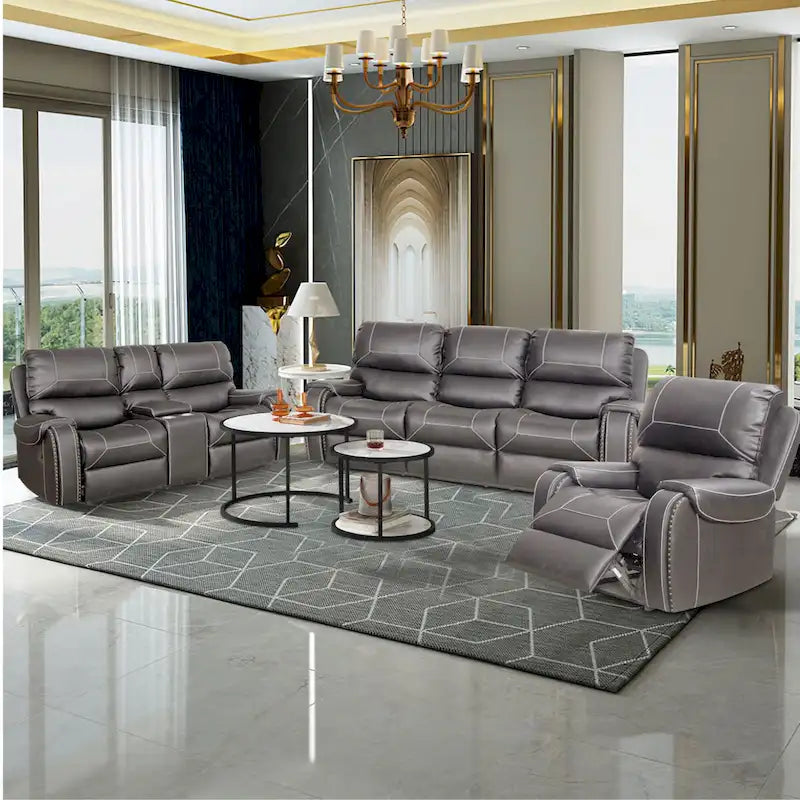 Ensemble de canapé sectionnel fonctionnel collection de sièges inclinables contemporains