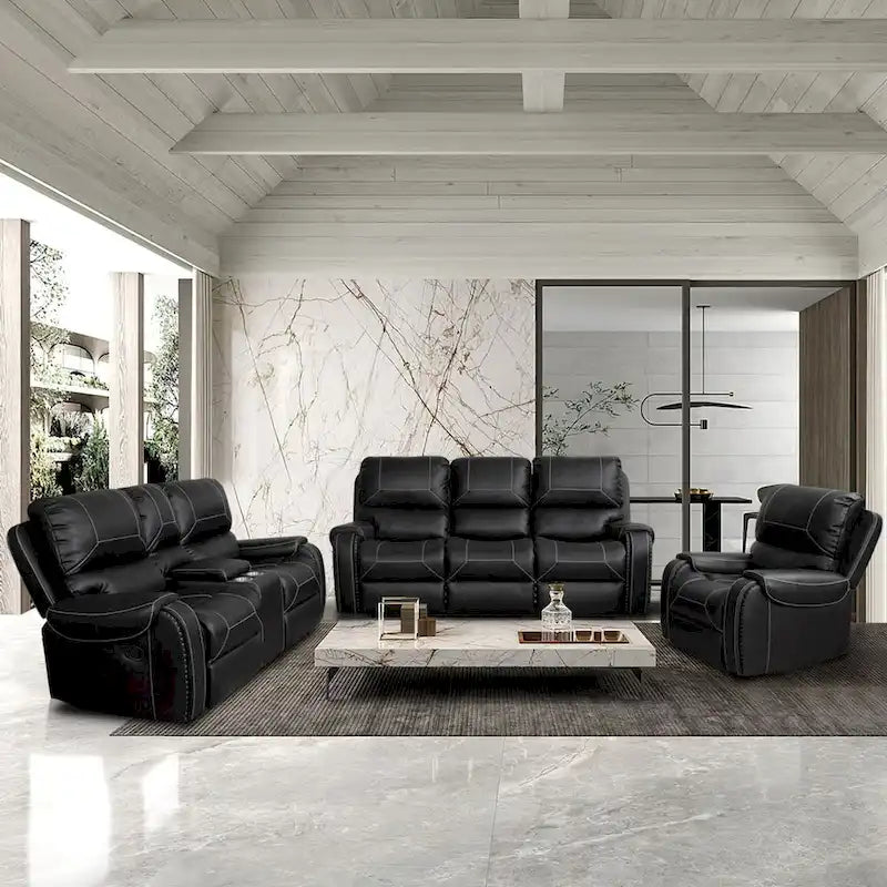 Ensemble de canapé sectionnel fonctionnel collection de sièges inclinables contemporains
