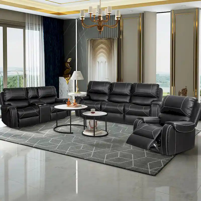 Ensemble de canapé sectionnel fonctionnel collection de sièges inclinables contemporains