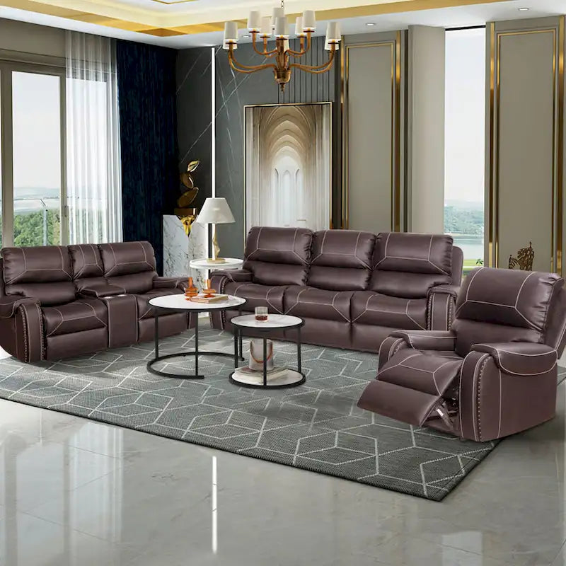 Ensemble de canapé sectionnel fonctionnel collection de sièges inclinables contemporains