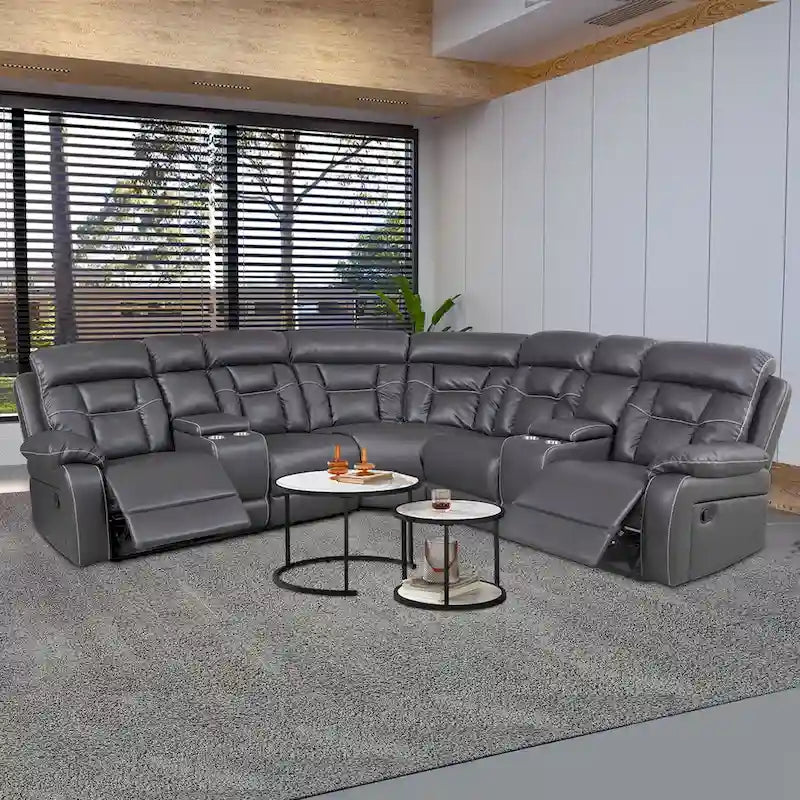 Ensemble de canapé sectionnel fonctionnel collection de sièges inclinables contemporains