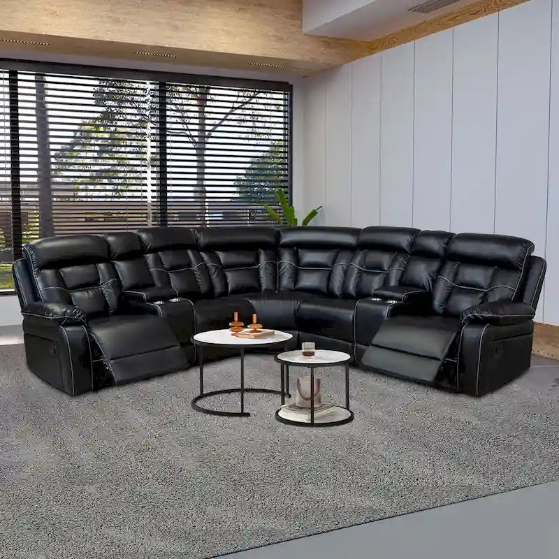 Ensemble de canapé sectionnel fonctionnel collection de sièges inclinables contemporains