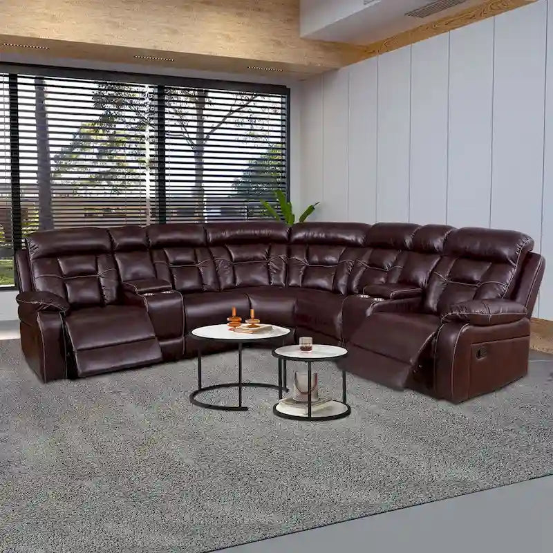 Ensemble de canapé sectionnel fonctionnel collection de sièges inclinables contemporains