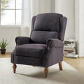 Fauteuil inclinable manuel Terri Traditional avec accoudoirs arrondis et pieds en bois massif par HULALA HOME