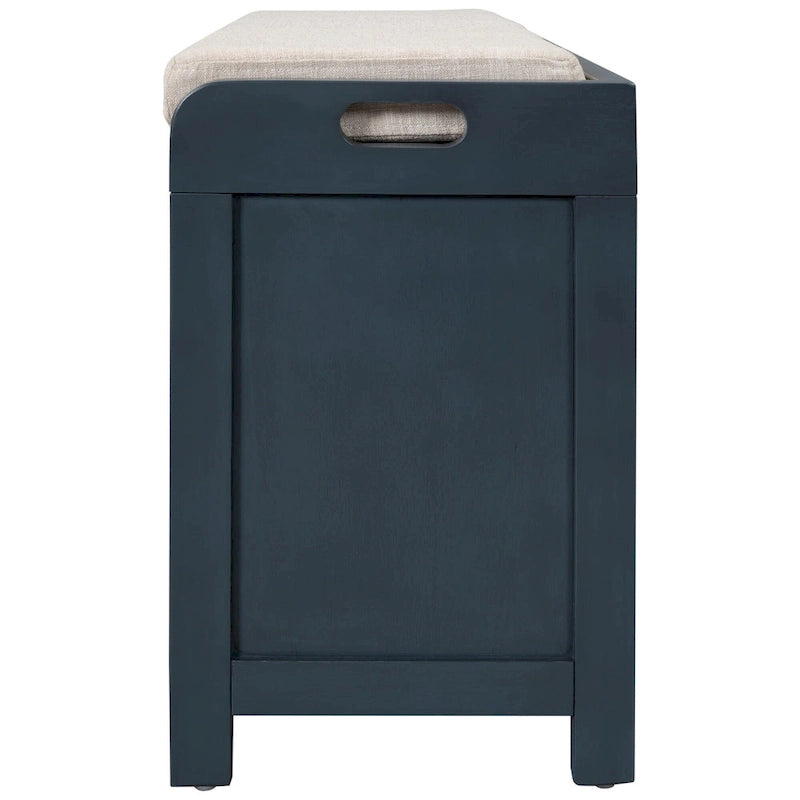 Banc de rangement avec panier amovible et 2 tiroirs, banc à chaussures entièrement assemblé avec coussin amovible