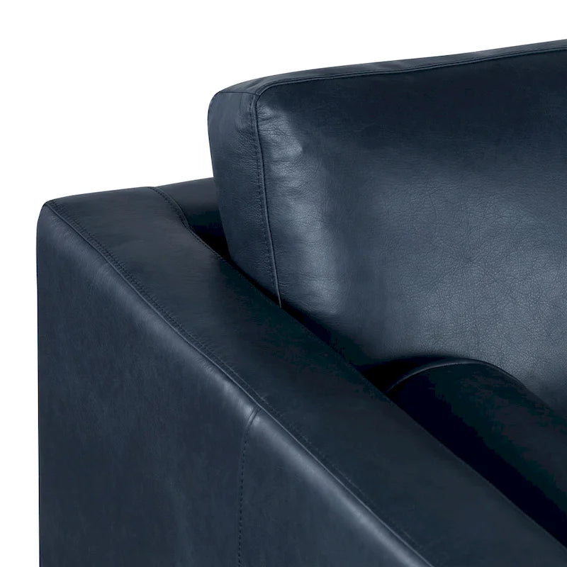 Canapé d'appartement Napa 72 Poly & Bark - Cuir véritable pleine fleur italien
