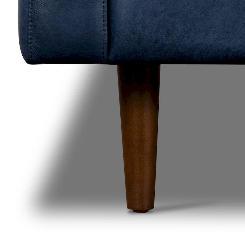 Canapé d'appartement Napa 72 Poly & Bark - Cuir véritable pleine fleur italien