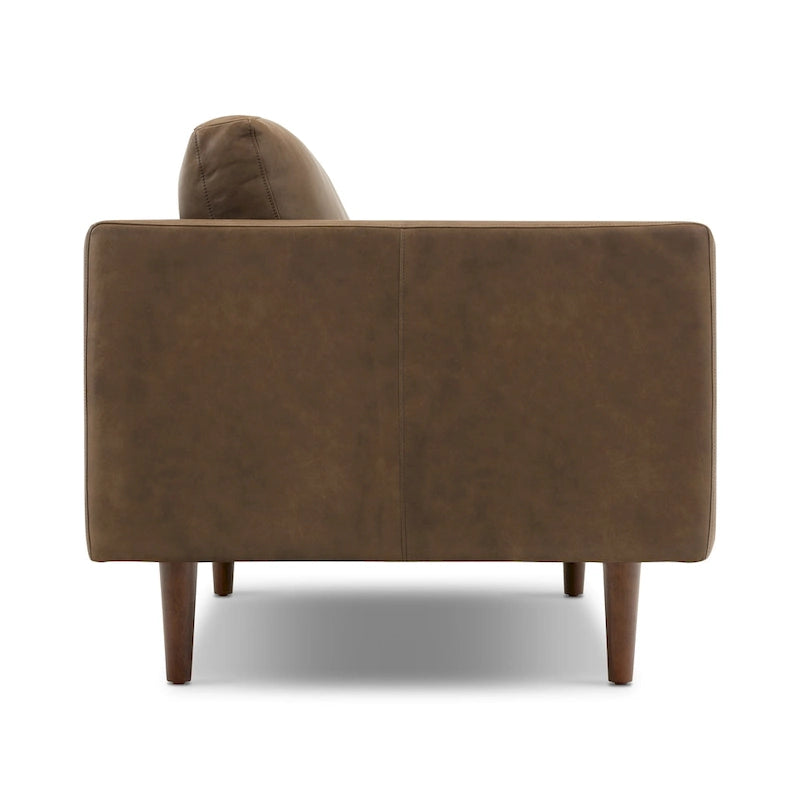 Canapé d'appartement Napa 72 Poly & Bark - Cuir véritable pleine fleur italien