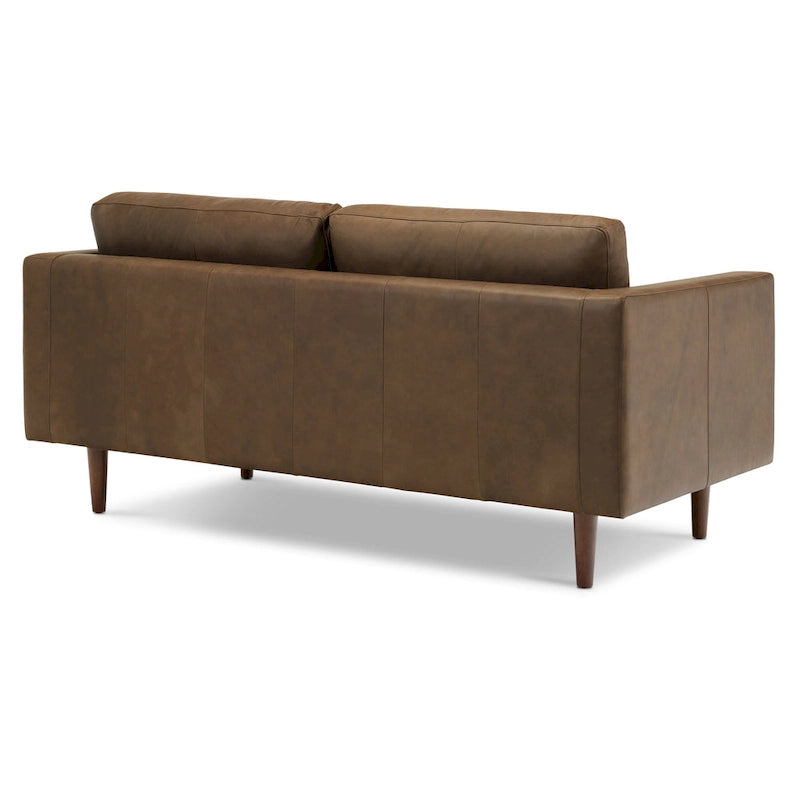 Canapé d'appartement Napa 72 Poly & Bark - Cuir véritable pleine fleur italien