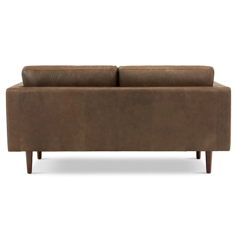 Canapé d'appartement Napa 72 Poly & Bark - Cuir véritable pleine fleur italien